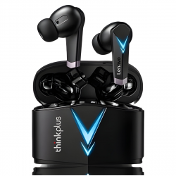 Audífonos In-ear Gamer Inalámbricos Lenovo Livepods Lp6 Negro Con Luz Led